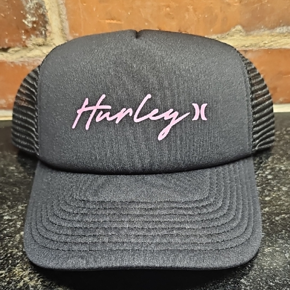 NEW Hurley Women's Black Cap with Pink Logo